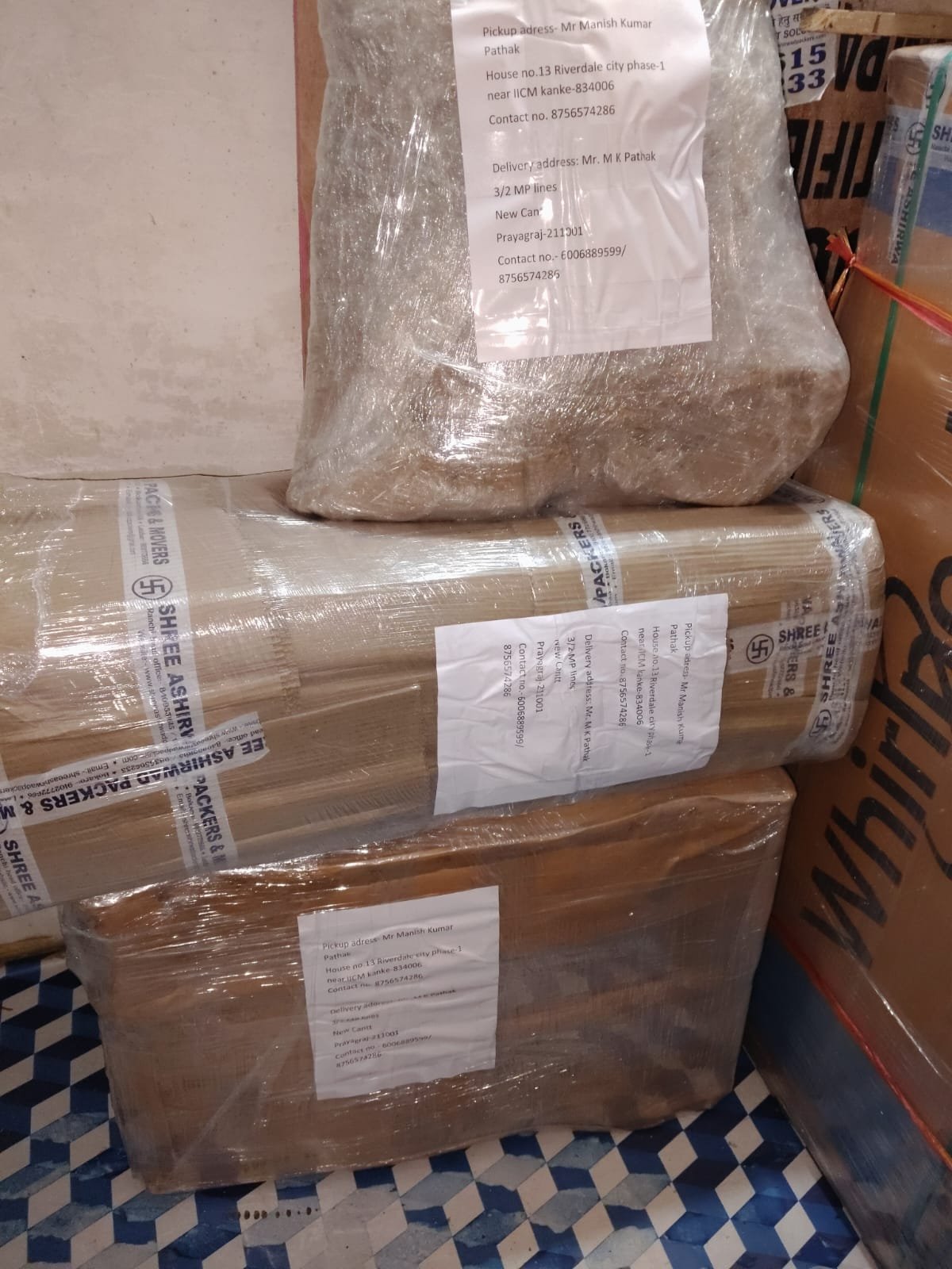 Transit Insurance Shifting Services Ranchi - Shree Ashirwad Packers